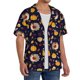 thumbnail image 2 of Balery Turkey And Autumn Camisa Casual de Manga Corta con Botones para Hombre, Texturizada, Estilo Cubano, para Playa, Verano-3X-Large, 2 of 5
