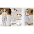 thumbnail image 3 of Girls Summer Boho Maxi Dress, Black and White Floral Tiered Sundress with Ruffle Straps for Toddler & Little Girls (4-5Y), 3 of 6