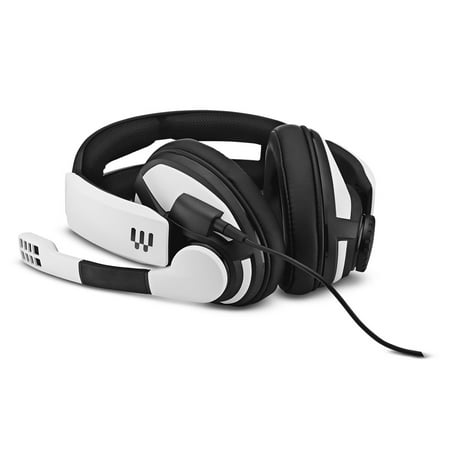 EPOS - GSP 301 Closed Acoustic Gaming Headset with noise canceling microphone - Black & White
