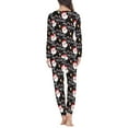 thumbnail image 3 of FKELYI Size S Women Pajama Leisure Cartoon Santa Women Christmas Pajamas 2 Packs Comfy Xams Ho Ho Party Sleepwear Pj Set, 3 of 5