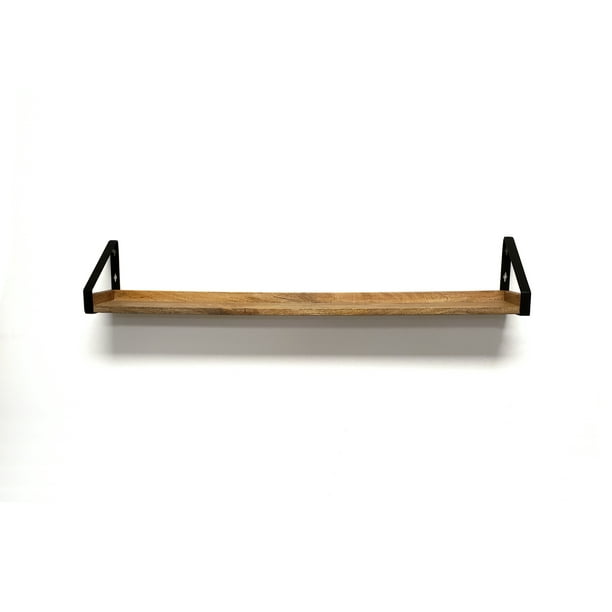 kast Masaccio kiezen InPlace Rectangle Wood Rustic Iron Bracket Ledge Shelf, One, 36Wx5Dx6H,  Color: Walnut - Walmart.com