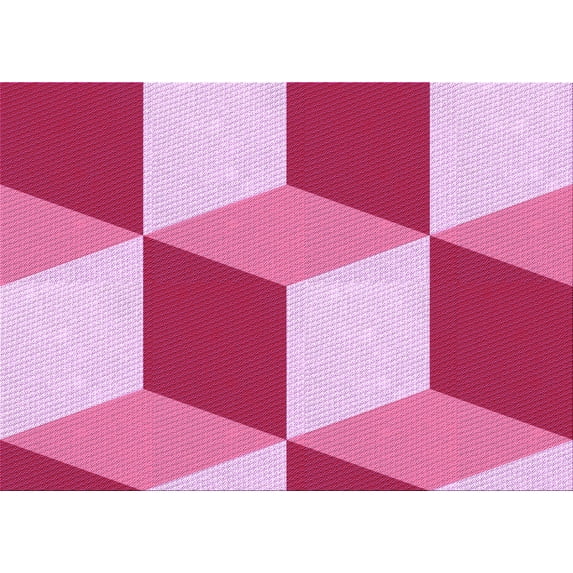 Ahgly Company Indoor Rectangle Patterned Pastel Purple Pink Area Rugs, 4' x 6'