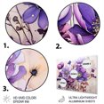 thumbnail image 3 of Designart "Purple Fauvism Abstract botanic Rhapsody" Abstract Botanicals Metal Wall Art Prints, 3 of 5