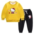 thumbnail image 5 of Conjunto de suéter de ropa para niños de Hello Kitty nuevo para niñas más terciopelo grueso cálido invierno Casual deportes conjunto de manga larga para niños, 5 of 5
