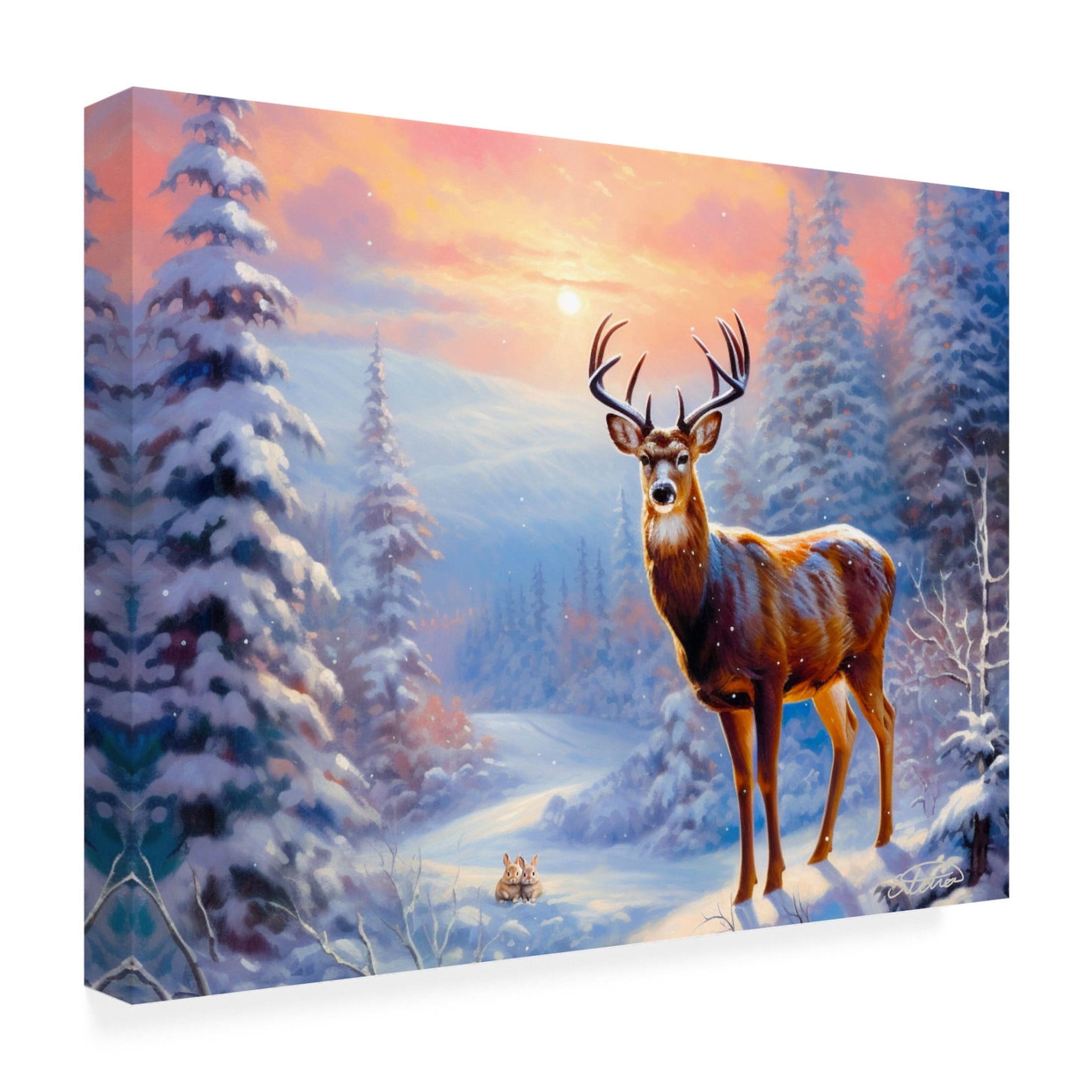 Canvas Wall Art - Stewart 'Peekaboo' Wall Art for Living Room, Bedroom, or Office Décor by Trademark Fine Art - 24 x 18 Inches
