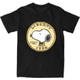 thumbnail image 2 of Camiseta de manga corta de Charlie Brown y Snoopy de Peanuts, camisetas vintage de verano de algodón puro con cuello redondo, camisetas de talla grande 5XL, 2 of 5