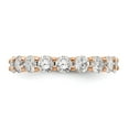 thumbnail image 3 of 14K Rose Gold Ring Band Eternity Diamond Round Polished Shared Prong 3ct , Size 8, 3 of 4