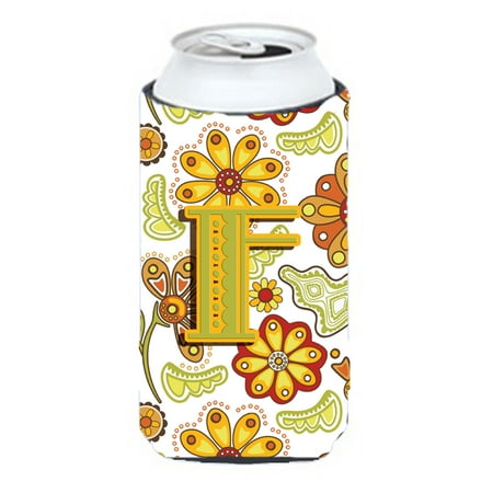 

Caroline s Treasures CJ2003-FTBC Letter F Floral Mustard and Green Tall Boy Hugger Tall Boy multicolor