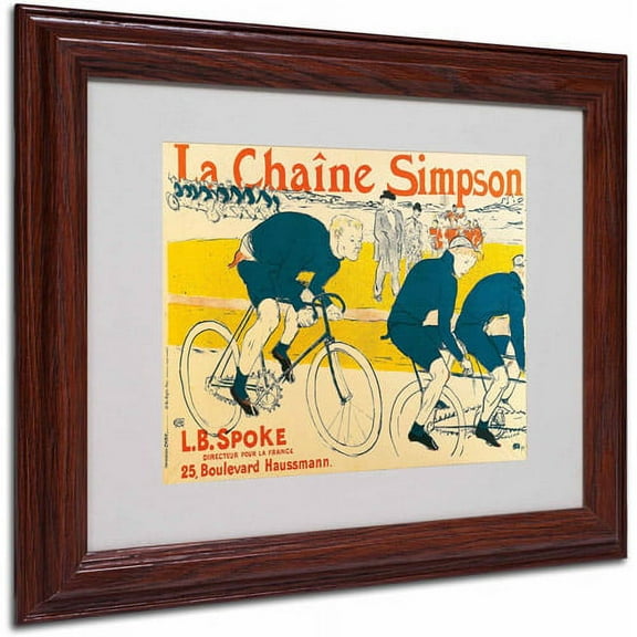 Trademark Fine Art "Catene Simpson" Canvas Art by Henri Toulouse-Lautrec, Wood Frame