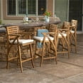 thumbnail image 7 of Afuera Living Modern / Contemporary Teak Acacia Wood Outdoor Barstool (Set of 4), 7 of 7