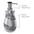 Silver Mosaic Bathroom Accessories Set, 4Piece Luxury Bathroom Gift