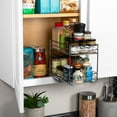 thumbnail image 4 of Spice Rack Organizer for Cabinet, Pull Out Double Spice Racks for Cabinets 6-3/8"W x 10-3/8"D, Chrome, 4 of 10