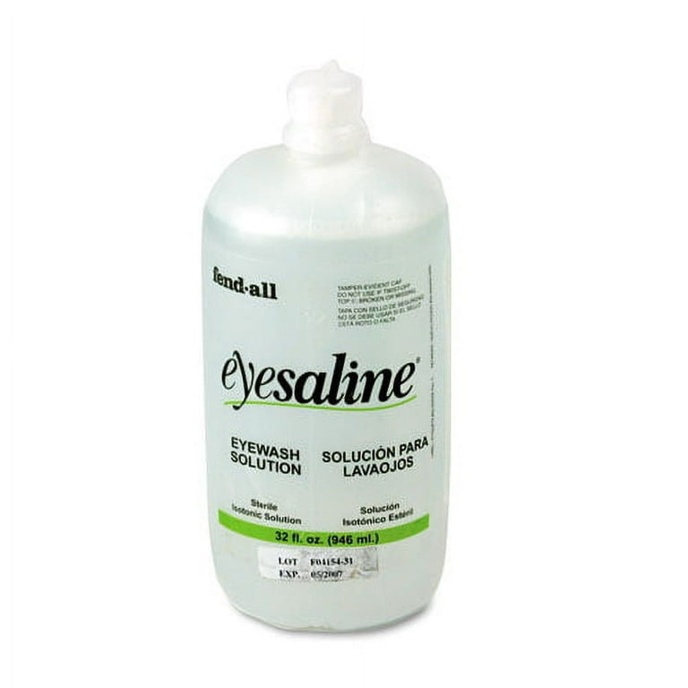 Fendall Eyesaline Eyewash Saline Solution Bottle Refill, 32 oz Bottle Fendall Eyesaline Eyewash Saline Solution Bottle Refill, 32 oz Bottle