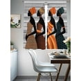 thumbnail image 5 of Sheer Curtains 72 Inches Long, Black Female Light Filtering Window Curtains for Living Room/Bedroom, African Women Geometric Abstract Art Rod Pocket Voile Sheer Curtain Drapes, 52"W x 72"L, 2 Panels, 5 of 8