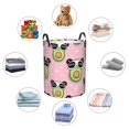 thumbnail image 4 of Balery Panda Avocado Cesta de ropa redonda con asas, impermeable, independiente, para ropa, juguetes, dormitorio y familia-Medium, 4 of 6