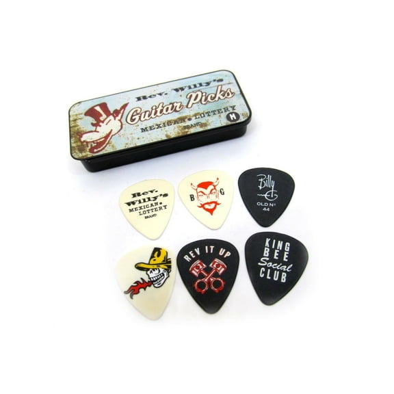 Reverend Willy's Guitar Picks Billy Gibbons Pick Tin 6 picks Medium Dunlop