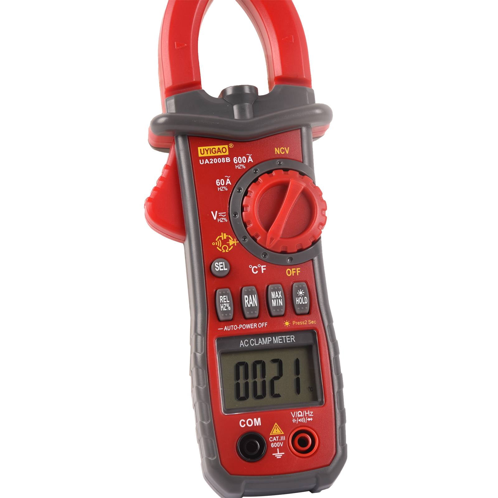 DAWOT Digital Clamp Meter TRMS 6000 Counts, UA2008B Clamp Multimeter AC/DC Voltage Clamp Meter 600A Current Meter Auto-ranging Measures