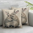 thumbnail image 3 of Shangniulu Easter Rabbit Throw Pillow Case Cushion Cover Spring Home Decoration Short Plush Material，Multiple sizes available, 3 of 5