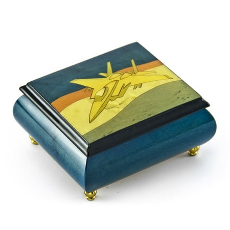 Handcrafted Jet Fighter Over The Horizon Inlay Musical Keepsake - Under the Sea (The Little Mermaid) - SWISS