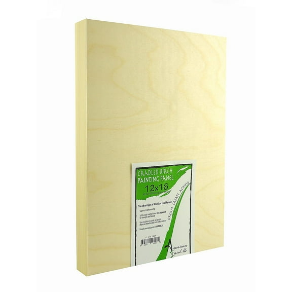 American Easel Wood Painting Panel - 12" x 16" x 1-5/8", Deep Panel