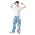thumbnail image 3 of Boy's Pajama Pants Boys' Long Sleep Pants Children's Pajama Pants Loose Fitting Pajama Pants are Convenient to Put on and Take off XL Cartoon Blue Cute Dolphin, 3 of 9