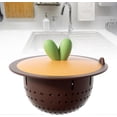 thumbnail image 4 of Sink Strainer Kitchen Sink Drain Anti Odor Catcher Cute Easy Clean Rust Resistant Fast Flow Sink Stopper with Cover Sink Drain Basket, Brown, 4 of 4