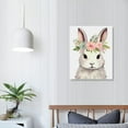thumbnail image 3 of COMIO Rabbit Canvas Wall Art Nursery Artwork Canvas Animal Picture With Flowers Cute Wall Art Bunny Funny Animal Picture Wall Decor Bunny Nursery Picture Cute Rabbit Poster Painting, 3 of 4