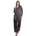 thumbnail image 1 of Moomaya Ensemble de Pyjama à Boutons pour Femmes, Pantalon de Nuit à Col Cranté, Tenue de Détente, 1 of 6