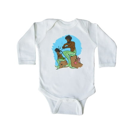 

Inktastic Mer Dad and Daughter Braiding Beautiful Black Hair Gift Baby Boy or Baby Girl Long Sleeve Bodysuit