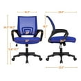 thumbnail image 4 of Alden Design Ergonomic Mesh Chair Adjustable Mid Back Office Chair with Armrests, Blue, 4 of 11