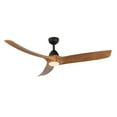 thumbnail image 6 of Kuzco Lighting Cf97860 Baylor 60" 3 Blade Indoor Smart Ceiling Fan - Matte Black / Natural, 6 of 7