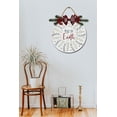thumbnail image 3 of Peace On Earth Sign for Front Door Hanging Seasons Sign Outdoor Rustic Round Wood Wreaths Wall Decor Farmhouse Porch Wreaths Decorations Housewarming Gift, 3 of 6
