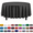 black, variant on AUQ 6-Pack Round Plastic Tablecloth Disposable 84" - Party Solids Heavy Duty Waterproof Opaque Table Cover for Party, Wedding, Banquet, Picnic, Birthday, Graduation | Fits 72" Tables, White