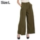 thumbnail image 2 of Pantalones largos de pierna ancha y cintura alta para mujer, 2 of 6
