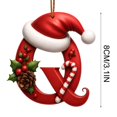 thumbnail image 2 of Qjidjing 1Pc Christmas Initial Letter Ornaments, Acrylic Personalized Letter Hanging Pendants, DIY Trimmings, for Xmas Tree, Winter Holiday Gifts, 2 of 7