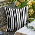 thumbnail image 6 of Throw Pillow Covers, Black Line Striped 16x16 Pillow Covers for Couch/Sofa/Bed, Farmhouse Modern Geometric Stripes Decorative Square Linen Cushion Pillowcase for Home Decor, 6 of 9
