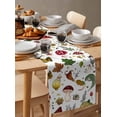 thumbnail image 6 of Red Mushrooms Table Runner 72 Inches, Vintage Botanical Art Bed Runner Dresser Scarves Tabletop for Indoor Outdoor Parties/Ceremony/Banquet, 13" x 72", 6 of 8