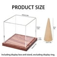 thumbnail image 3 of YongCo Clear Acrylic Rings Display Box for Championship Rings Wood Base Box for Sports Collectibles Easy Installation, 3 of 9