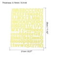 thumbnail image 2 of Uxcell Vinyl Self Adhesive Letter Number Sticker Decal Kit, Yellow 126 Piece 4 Sheets, 2 of 5