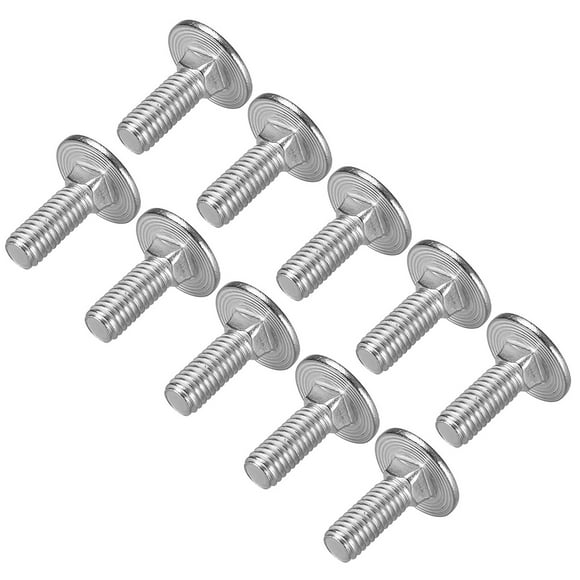 Unique Bargains Carriage Bolts, Neck Carriage Bolt, Round Head, Square Neck, 304 Stainless Steel M6x16mm 20 pcs