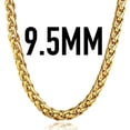 VersaKits Men's Stainless Steel Link Bracelet - Wheat Spiga Chain With Gothic Skull Charm, 8.26 Inch