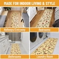 thumbnail image 4 of Ottomanson Extra Long Runner Rug 1'10.5" x 13' – Non-Slip Low Pile Hallway Carpet, Floral Beige, 4 of 7