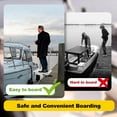 thumbnail image 5 of Boat Boarding Ramp Step, Carbon Steel Dock Extension with Handrail for Seniors, 5 of 9
