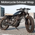 thumbnail image 4 of QenASHaing Exhaust Heat Wrap Roll, 1" x 16' Fiberglass Heat Shield Tape, Black Header Wrap with 4 pcs Stainless Ties for Motorcycle Car Truck Exhaust Pipes, 4 of 7