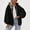 Black, variant on DAFPZW Womens Zip Up Hoodies Oversized Fleece Jackets Long Sleeve Sweatshirts Casual Fall Fashion Preppy Outfits Y2k Clothes