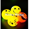 12 Pack Light-Up Emoji Balls LED Flashing Emoticon Emotion Sensory Fun Dog Toy Party Bag Fillers