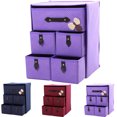 thumbnail image 2 of Coofit Storage Drawer Foldable Bowknot Clothes Organizer Storage Cube Organizer, 2 of 7