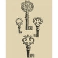 thumbnail image 3 of Vision Studio 20x24 Black Modern Framed Museum Art Print Titled - Antique Keys IV, 3 of 5