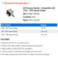 thumbnail image 2 of Pressure Sender - Compatible with 1976 - 1992 Toyota Pickup 1977 1978 1979 1980 1981 1982 1983 1984 1985 1986 1987 1988 1989 1990 1991, 2 of 2
