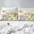 thumbnail image 4 of Spring Floral Bed Sheets Set For Girls Rustic Hydrangea Flower Queen Size Sheet Sets,Kawaii Wild Butterfly Bed Set Beige Fitted Sheet Green Leaves Top Sheet Floral Home Decor,Cozy 4pcs, 4 of 5
